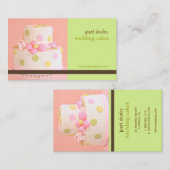 Rosa und Schokolade Hochzeitstorte Visitenkarten Visitenkarte (Vorne/Hinten)