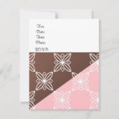 Rosa und Schokolade Moderne Einladung zum Geburtst (Rückseite)