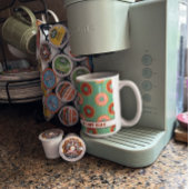 Rosa und Schokolade Sprinkle Donut Care Minze Grün Kaffeetasse