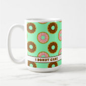 Rosa und Schokolade Sprinkle Donut Care Minze Grün Kaffeetasse (Links)