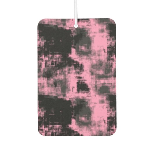 rosa und schwarz abstrakt autolufterfrischer (Vorderseite)