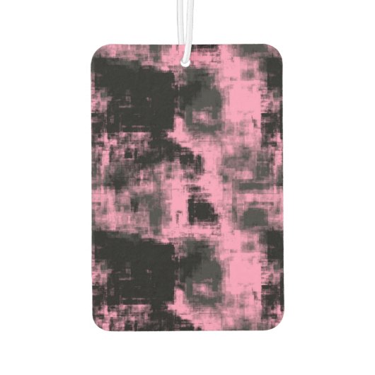 rosa und schwarz abstrakt autolufterfrischer (Rückseite)