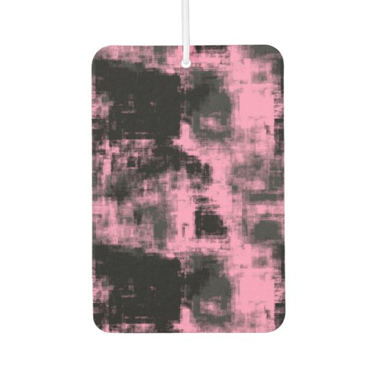 rosa und schwarz abstrakt autolufterfrischer (Vorderseite)
