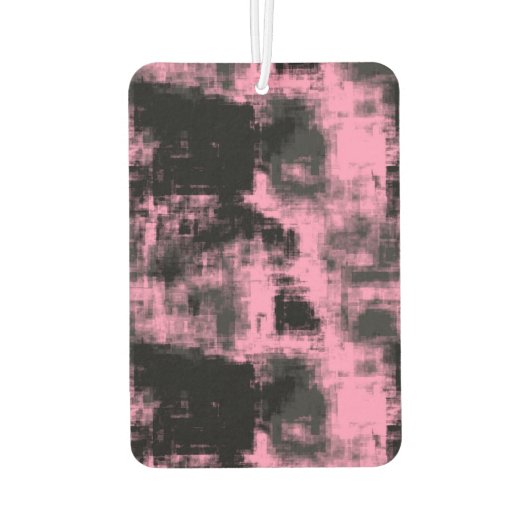 rosa und schwarz abstrakt autolufterfrischer (Rückseite)