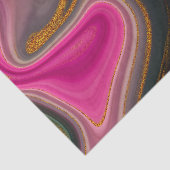 Rosa und Schwarz Abstrakt mit Gold-Wirbel Seidenpapier (Ausschnitt)