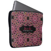 Rosa und schwarz Arabeske "ish Laptop Sleeve (Vorne Rechts)