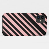 Rosa und Schwarz Case-Mate iPhone Hülle (Rückseite (Horizontal))