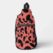 Rosa und Schwarz Crossbody Bag (Vorderseite)