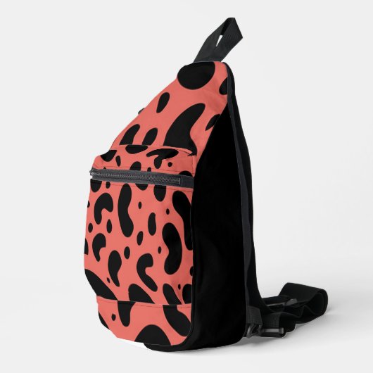 Rosa und Schwarz Crossbody Bag (Rechte Ecke)