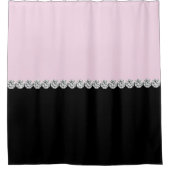 Rosa und Schwarz Duschvorhang (Vorderseite)