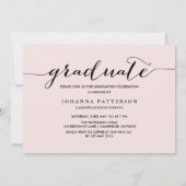 Rosa und Schwarz | Einladung handgeschriebener Abs (Rückseite)