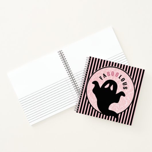 Rosa und Schwarz | Faboolous Ghost Notizblock (Innenseite)