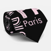 Rosa und schwarz gemischter Paris Krawatte (Gerollt)