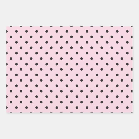 Rosa und Schwarz Geschenkpapier Set (Vorderseite)