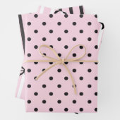 Rosa und Schwarz Geschenkpapier Set (Beispiel)