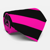Rosa-und Schwarz-gestreifte Hals-Krawatte Krawatte (Gerollt)