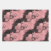 Rosa und schwarz-gotische Grunge Geschenkpapier Set (Vorderseite 3)