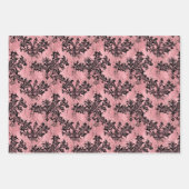 Rosa und schwarz-gotische Grunge Geschenkpapier Set (Vorderseite 2)
