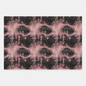 Rosa und schwarz-gotische Grunge Geschenkpapier Set (Vorderseite)