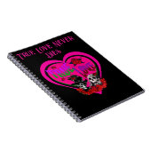 Rosa und schwarz Gotische Liebhaber der wahren Lie Notizblock (Rechte Seite)