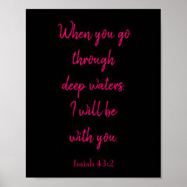 Rosa und schwarz Ich werde mit Ihrem Biokoziffer Poster