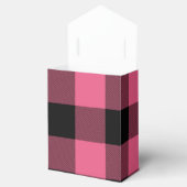 Rosa und schwarz karierte Quadrate Buffalo Kariert Geschenkschachtel (Geöffnet)