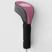 Rosa-und Schwarz-karierter Karo Golf Headcover (angewinkelt)