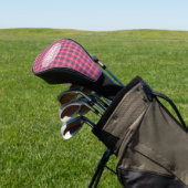 Rosa-und Schwarz-karierter Karo Golf Headcover (In SItu)