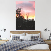 rosa und schwarz leinwanddruck (Insitu (Schlafzimmer))