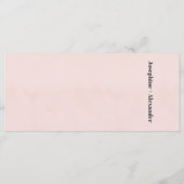 Rosa und schwarz marmoriertes Thema Menükarte (Rückseite)