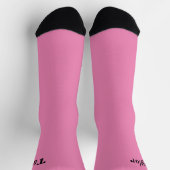 Rosa und Schwarz mit Individuelle Name Socken (Oben)
