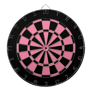 Rosa und Schwarz mit schwarzer Umrandung Dartscheibe