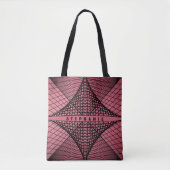 rosa und schwarz moderne Abstrakte Geometrie Tasche (Vorderseite)