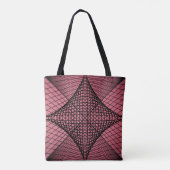 rosa und schwarz moderne Abstrakte Geometrie Tasche (Rückseite)