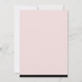 Rosa und schwarz Moderne Minimal Script Sweet 16 Einladung (Rückseite)