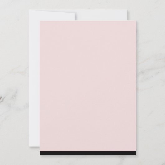 Rosa und schwarz Moderne Minimal Script Sweet 16 Einladung (Rückseite)