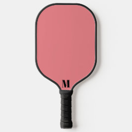 Rosa und Schwarz Moderne Monogramm Pickleball Schläger