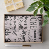 Rosa und schwarz Moderne und festliche Weihnachten Seidenpapier (Geschenk)