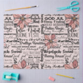 Rosa und schwarz Moderne und festliche Weihnachten Seidenpapier (Basteln)