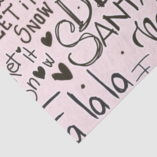 Rosa und schwarz Moderne Weihnachten Seidenpapier (Ausschnitt)