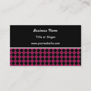rosa und schwarz-modernes Diamantendesign Visitenkarte