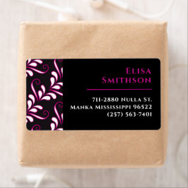 Rosa und schwarz Modernes elegantes Muster