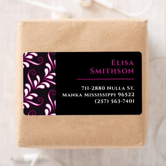 Rosa und schwarz Modernes elegantes Muster (Insitu)