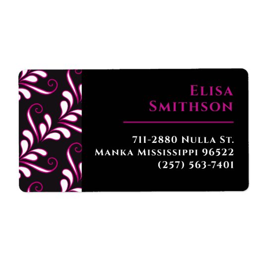 Rosa und schwarz Modernes elegantes Muster (Vorne)