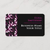 Rosa und schwarz Modernes elegantes Muster Visitenkarte (Vorderseite)