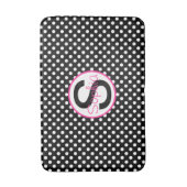 Rosa und schwarz, Name und Anfangsbuchstaben mit P Badematte (Vorderseite Vertikal)