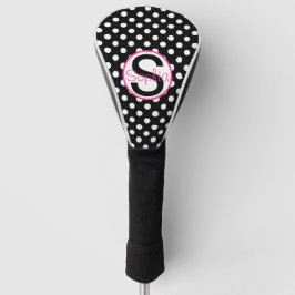 Rosa und schwarz, Name und Anfangsbuchstaben mit P Golf Headcover