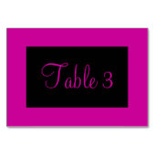 rosa und schwarz nummeriert tischnummer (Vorderseite)