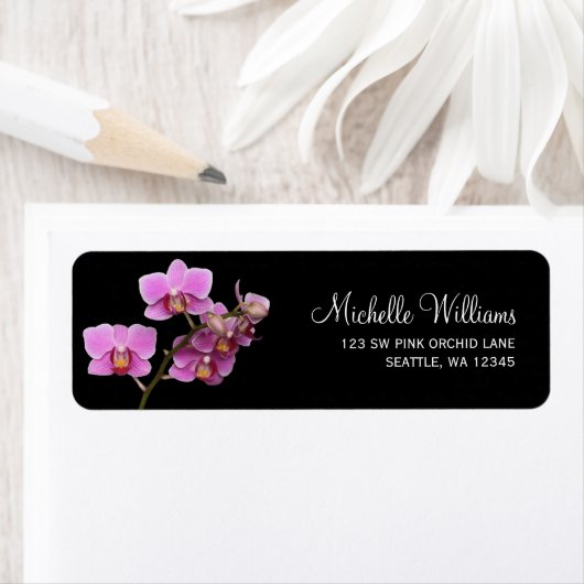 Rosa und schwarz-orchide Rücksendeadresse (Insitu)