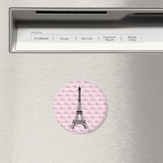 Rosa und Schwarz-Paris-Eiffelturm Magnet (In Situ (Geschirrspüler))